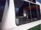 It had stainless steel work tops that made the interior easy to keep clean (46kb)
